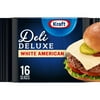Kraft Deli Deluxe White American Cheese Slices, 16 Ct Pk