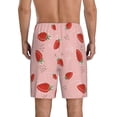 thumbnail image 3 of Kdxio Cute Strawberry C Print Mens Sleep Shorts Bottoms Soft Comfy Pajama Wear Pants with Drawstring Pockets, 3 of 7