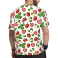 thumbnail image 2 of Wukai Strawberry Print Men's Short-Sleeved Mesh T-Shirt,Quick-Dry Short Sleeve Workout T-Shirt-4X-Large, 2 of 8