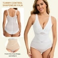 thumbnail image 3 of MISS MOLY Shapewear Bodysuit for Women Tummy Control Body Shaper V Neck Shapewear with Snap Crotch, 3 of 5