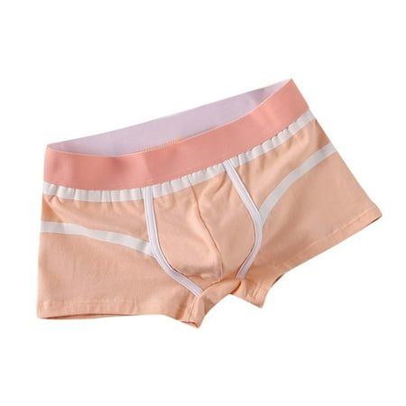 

AnuirheiH Men s Lingerie Solid Color Boxer Large Size Mid Waist Boxer Briefs 4-6$ off 2nd
