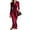 Red, variant on Women's Dress Long Sleeve Solid Color Tie Waist Classic Elegant Midi Dress for Office Commuting Spring Fall,Black,L