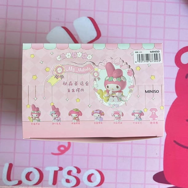 Figura de acción sorpresa de Sanrio My Melody Blind Box con forma de bosque secreto para fiesta de té, modelo de anime, adornos de escritorio, lindos regalos navideños
