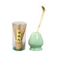 thumbnail image 2 of Japones Matcha Set Modern Tea Utensils Matcha Accessory Bamboo Matcha Batchis, Batcheador de cerámica y cuchara de bambú Verde, 2 of 9