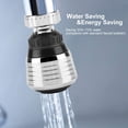 thumbnail image 2 of Burbujeador de grifo, modos Turbo ajustable Rociador de fregadero Dispositivo de ahorro de agua a chorro Economizador de agua, Cabezal a prueba de salpicaduras Gran angular, 2 of 5