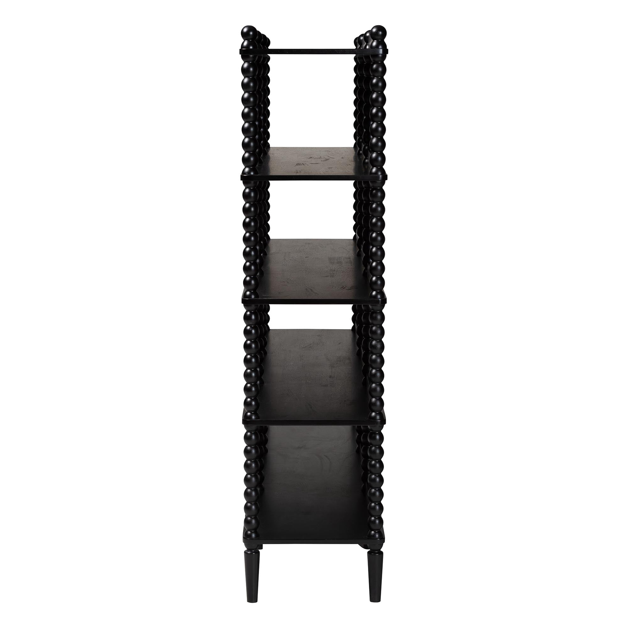 Baxton Studio Lucera Farmhouse Display shelf, 72 in., Black