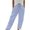 Light Blue, variant on pstuiky Casual Pants for Women, Cotton and Linen Solid Color Casual Long Linen Pants Drawstring Trousers Pleated Basic Women's Pants Beige L