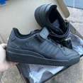 thumbnail image 1 of Adi-das Forum Low Triple Black Men's Athletic Shoes GV9766, 1 of 6