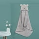 thumbnail image 5 of Bebé Toalla con capucha Lavar Bañera Albornoz de playa Toallas infantiles Gris Sunnimix Toallas con capucha de Babie, 5 of 7