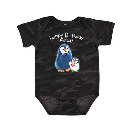 

Inktastic Happy Birthday Papa!- Cute Penguins Gift Baby Boy or Baby Girl Bodysuit