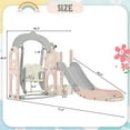 thumbnail image 5 of CIPACHO 5 in 1 Toddler Slide and Swing Set, Kids Playground Climber Slide Playset with Telescope, Kids Indoor Outdoor Play Equipment, Pink, 5 of 13
