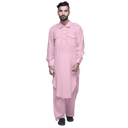 

Atasi Rayon Pathani Kurta Pajama For Boys Wedding Casual Long Kurta Set