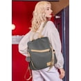 thumbnail image 3 of Women Anti-Theft Backpack, PU Leather Nylon School Bags Handbag Daypack Lightweight Waterproof Shoulder Bags Travel Bag, 3 of 7