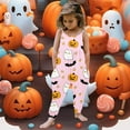 thumbnail image 2 of Kwasome Baby Romper Toddler Baby Girl Halloween Prints Jumpsuit Sleeveless Romper Pants Outfits Pink Cute Baby Romper 7-8 Years, 2 of 5