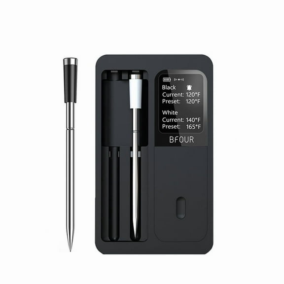 Meat Thermometer, Wireless Wifi Bluetooth Thermometer with 2 Probes, for Rotisserie Grill Oven, Waterproof, Kitchen Utensils