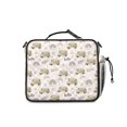 thumbnail image 3 of School Bus and Checker Pink Pattern Insulated Lunch Bag with Shoulder Strap and Bottle Holder,Bento School Lunch Bag Box,11x9.5x3.5 Inches, 3 of 5