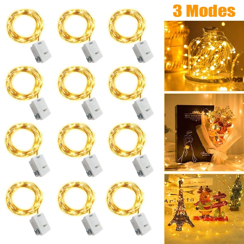 LED String Light Portable 2M/20pcs Indoor Outdoor Yard Decors Party Fairy Lights 