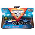 thumbnail image 1 of Monster Jam, Official Blue Thunder vs. Storm Damage Die-Cast Monster Trucks, 1:64 Scale, 2 Pack, 1 of 5