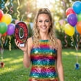 thumbnail image 4 of Themed Birthday Party Supplies, Halloween Candle, Number 1 Candle Compatible Numeric Birthday Candle, Halloween Cake Decorations, Glitter Black and Red 0-Shaped Candle Perfect for, 4 of 6