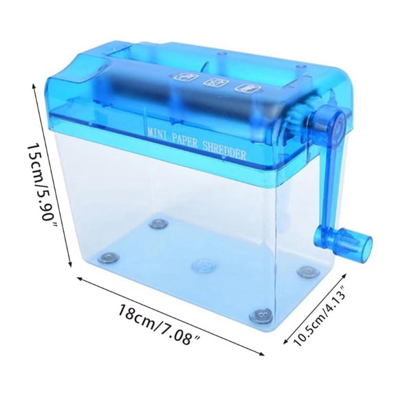 Strip,Cut Paper Shredder, Quiet Manual Operation for Home  Office, A6 Size, 1 Sheet Capacity
