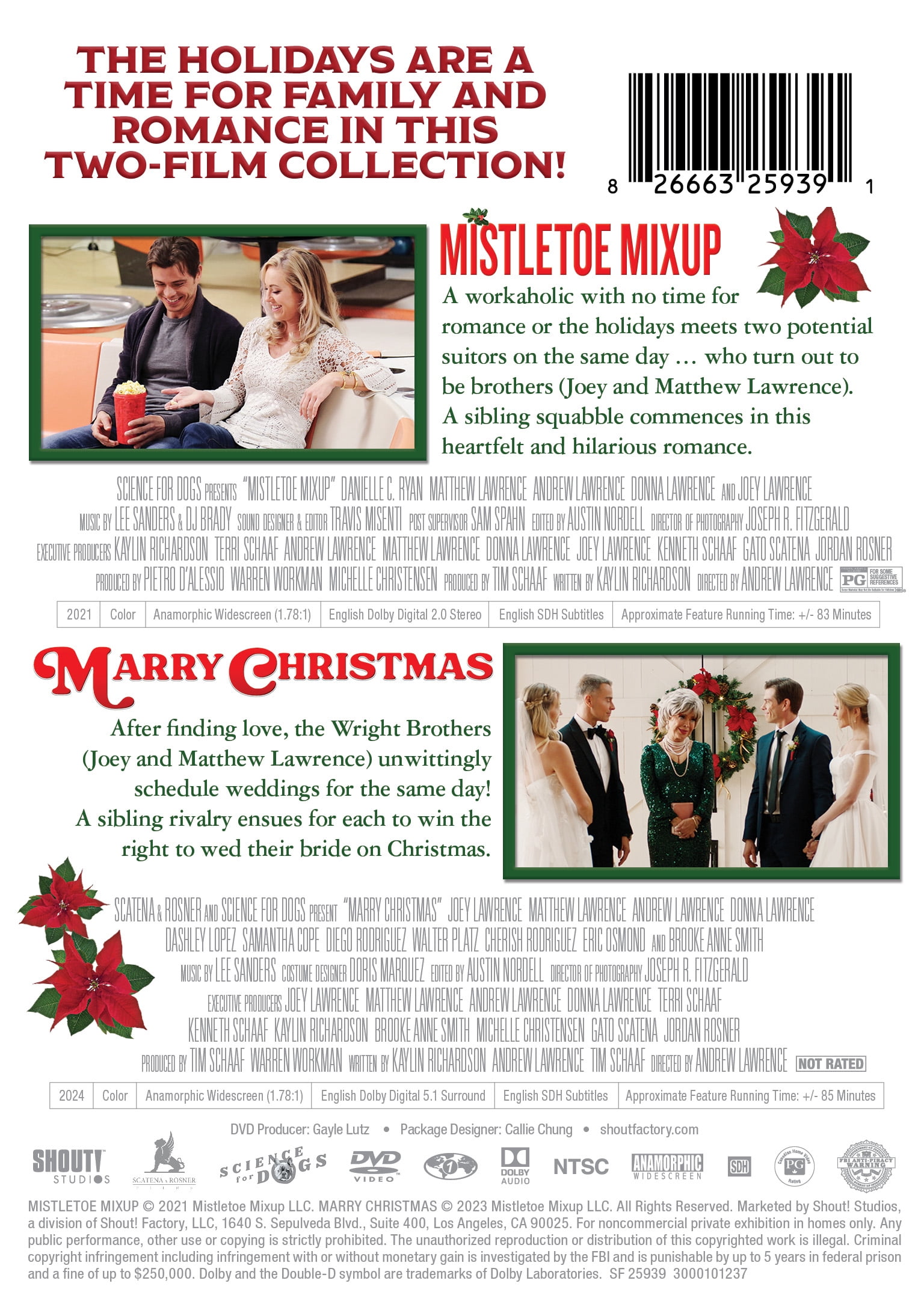 Mistletoe Madness (Double Feature) (Marry Christmas / Mistletoe Mixup) (Walmart Exclusive) (DVD), Holiday, Shout! Factory