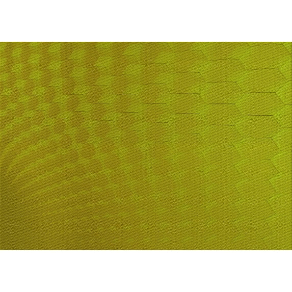 Ahgly Company Indoor Rectangle Patterned Dark Yellow Green Area Rugs, 5' x 8'
