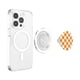 thumbnail image 3 of Diseño de tablero de ajedrez GCD con agarre para teléfono celular, naranja y blanco, 3 of 5