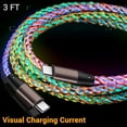thumbnail image 7 of LED Light Up USB C Cable , 3.3FT Glowing Fast Charging Cable, USB C to USB C Cord, Type C Charger Cable Compatible with 15, 7 of 7