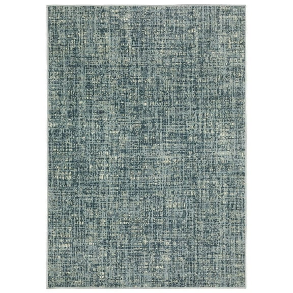 Oriental Weavers Branson Area Rug - BR13A - 5'3" x 7'3" - in Blue/ Gray - Modern Style, Stain Resistant, Family and Pet Friendly , Bedroom, Office Rug
