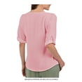 thumbnail image 2 of Blusa George para Mujer, Blusa Manga Amplia 3/4 Cuello Redondo Rosa Claro Talla 42, 2 of 4