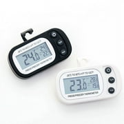 Digital Freezer Room Thermometer, Waterproof Refrigerator Fridge Thermometer, Max/Min Record Function Large LCD Screen and Magnetic Back for Kitchen, Home, Restaurants (2 Pack)