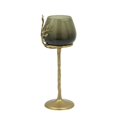 thumbnail image 4 of A&B Home Capri Leaf Glass Candle Holder - 6.5"W x 5.5"L x 15.5"H - Green/Gold, 4 of 5