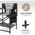 thumbnail image 4 of LINJH 22" Directors Camping Chair Folding, Side Table,Bag,Aluminum Frame,Cup Holder, 4 of 9