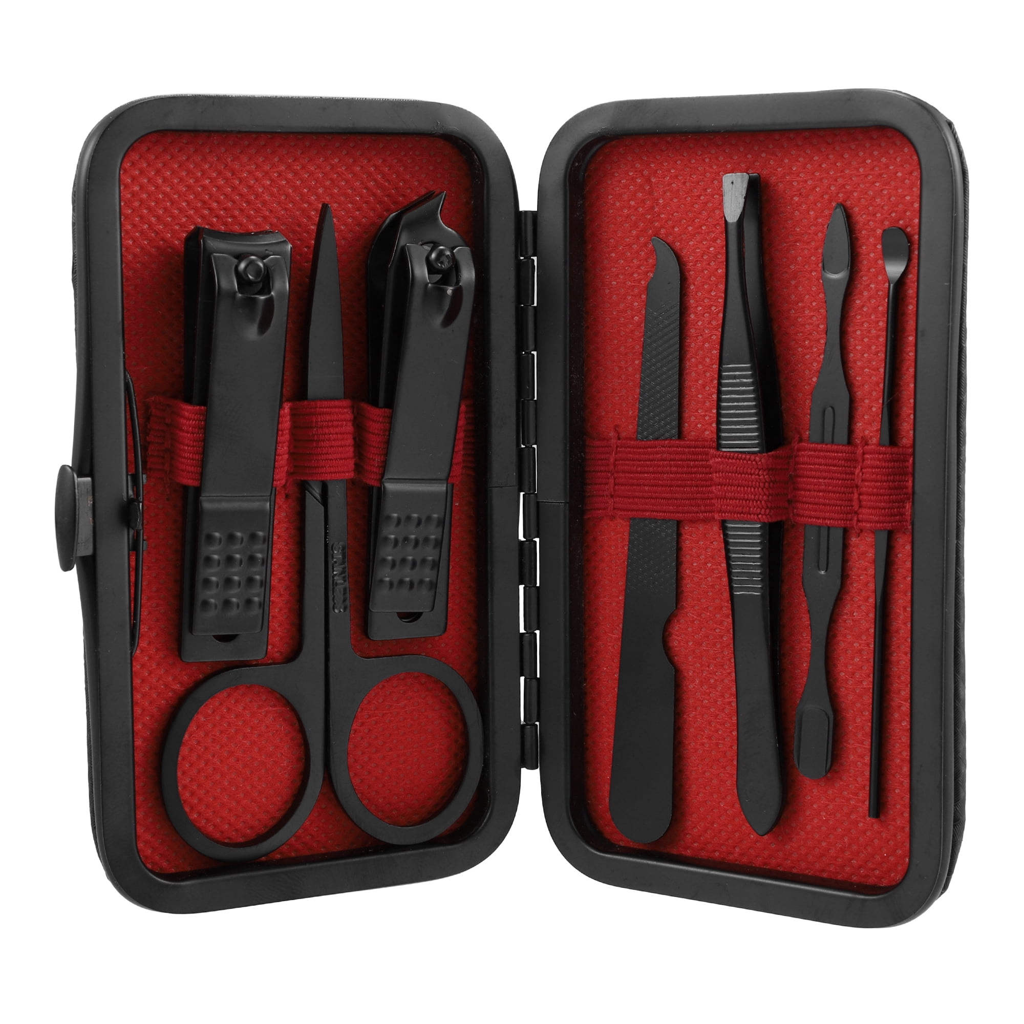 Unique Bargains 1 Set Manicure Set Professional Nail Pedicure Kit for Travel or Home Black