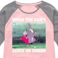 thumbnail image 3 of Disney - The Sword And The Stone - Merlyn & Mim Can't Agree on Dinner - Toddler & Youth Girls Raglan Graphic T-Shirt, 3 of 5