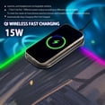 thumbnail image 2 of Halloween Black Cat Pumpkin Lights Wireless Charging RGB Gaming Mouse Pad Large Keyboard Mat Rubber Base 13 Light Modes, 2 of 6