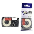 thumbnail image 1 of LM Tape Compatible 1/4" (6mm) Black on Red Tape for your Casio KL8200 / KL-8200 EZ Label Printer., 1 of 1