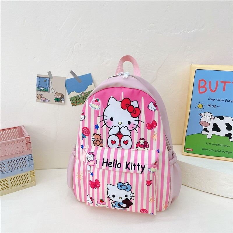 Hello Kitty] Bolsa De Hombro Con Cordón De 2 Vías Para Niños, Blanco