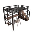 thumbnail image 4 of Cama alta dúplex de segundo piso, sábana elevada, litera superior, mesa inferior superior suspendida, cama combinada, hogar m, 4 of 4