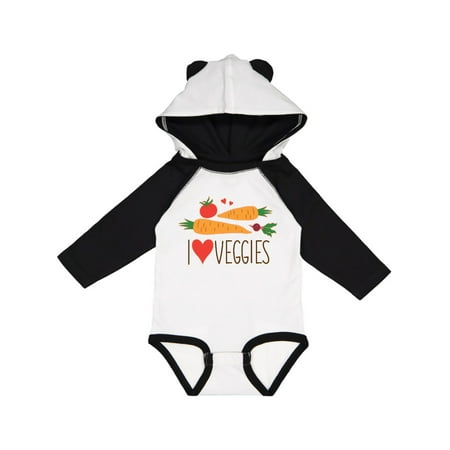 

Inktastic I Love Heart Veggies Vegetables Healthy Food Gift Baby Boy or Baby Girl Long Sleeve Bodysuit