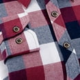 thumbnail image 4 of Mgmyaa Men's Casual Checkered Long Sleeve Button Down Shirt Plaid Collared Tops, 4 of 5