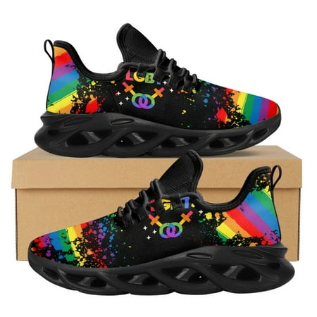 

Breathable Women s Casual Shoes LGBT Pride Flag Friends Summer Fashion Lace-Up Flats Teen Fitness Non-Slip Sneakers Footwear