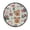 Dog and Letter Envelopes Pattern, variant on 36.2 Inch Round Floor Mat Panda Cartoon with Heart Pattern Carpet Decor Rug for Living Room Bedroom