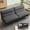 Dark Gray, variant on Pingliang Home Modern Futon Adjustable Backrests Convertible Sofa Bed 2-Seat Loveseat,Yellow
