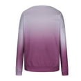thumbnail image 3 of Jsaierl Crewneck Sweatshirts Women Loose Fit Casual Gradient Print Sweatshirt Top Long Sleeve Lightweight Fall Clothes Sweatshirts, 3 of 5