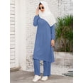 thumbnail image 2 of IDOPIP Muslim Abaya Dress for Women Long Sleeve Maxi Modest Dresses Middle East Islamic Arabian Robe, 2 of 7