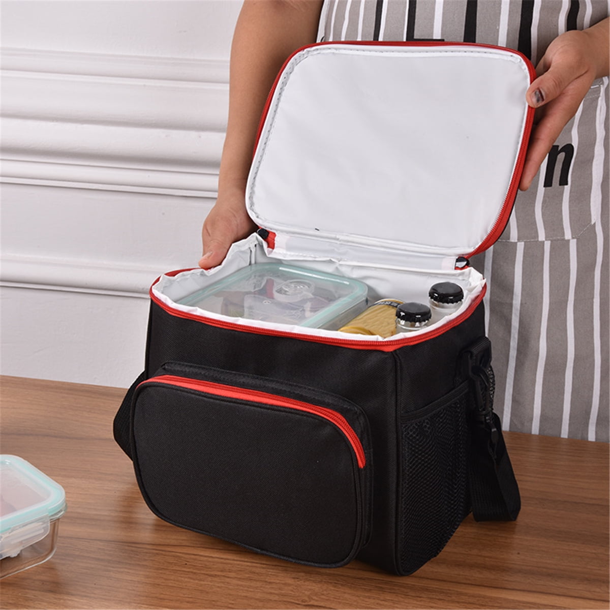 Leak-proof Cooler Backpack 22L Double Layer Cool Bag for Work BBQ Camping Hiking 
