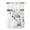 White, variant on No Hook Cartoon Tractor Shower Curtain with Snap in Liner Set, Cute Grey Digger Shovel Truck Car Black Waterproof Fabric Bathroom Curtains with See Through Top Window, Hotel Style Small 36 x 78 Inch