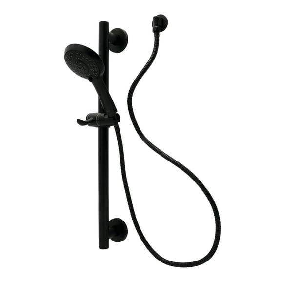 Kingston Brass KAK1540E Made to Match Shower System with Slide/Grab Bar and Hand Shower, Matte Black