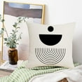 thumbnail image 4 of Boho Throw Pillow Covers 18x18 Set of 4 Mid Century Black and White Modern Geometric Cotton Linen Arch Sun Throw Pillow Case Sunrise Sunset Decorative Cushion Cover for Couch Beadroom Sofa, 4 of 6
